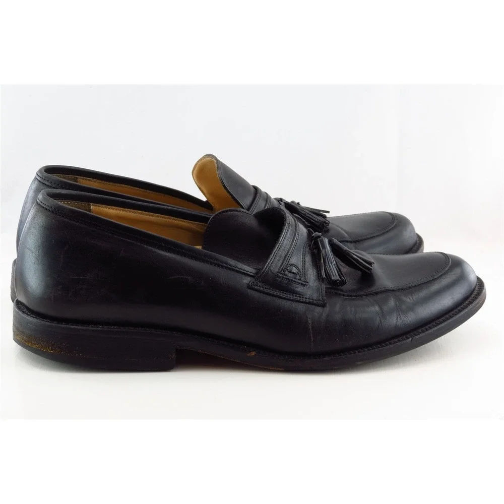 Johnston & Murphy Loafers & Slip Ons Black Leather Men Shoes‎ Size 10.5 Medium